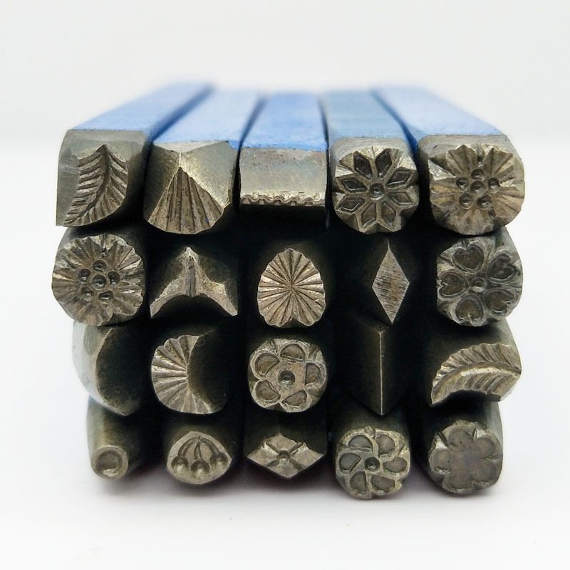 Leatherwork Flowers - Poinçons en acier pour travaux de