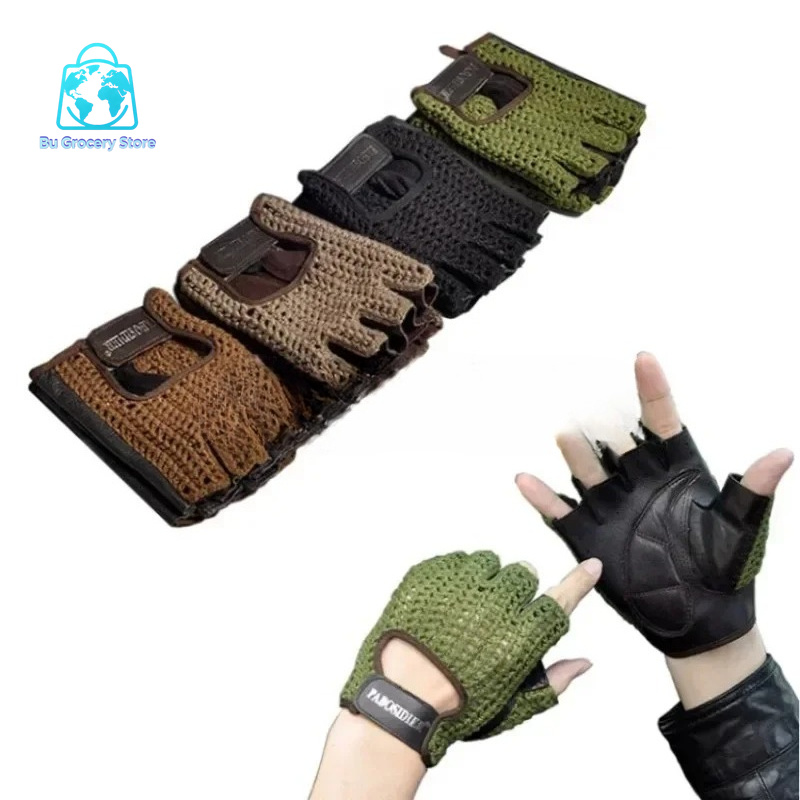 Leather Work For Car - Gants sans doigts en cuir et