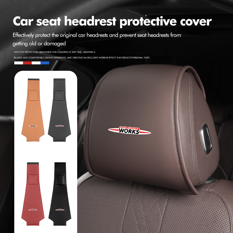 Leather Work For Car - Housse de protection pour appui-tête de