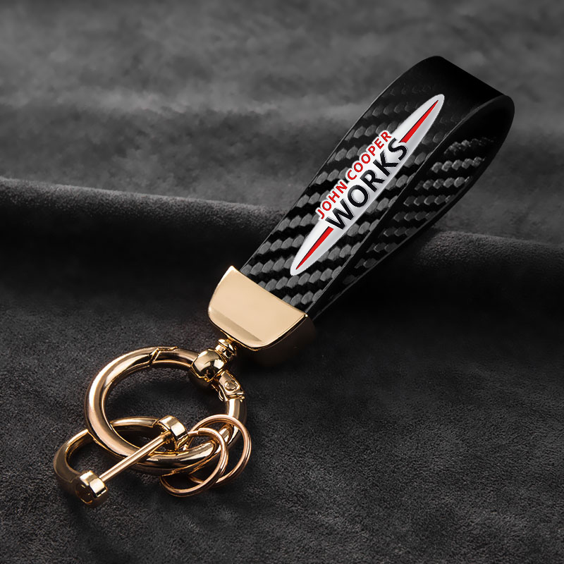 Leather Work For Car - Porte-clés en cuir microfibre style fibre