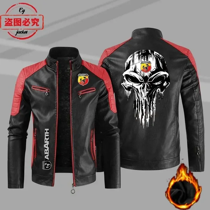 Leather Work For Car - Veste en cuir ABARTH avec logo