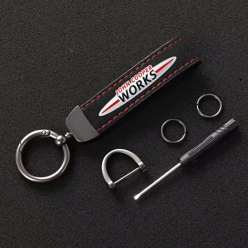 Porte-clés en cuir suédé avec  - Leather Work For Car avis et prix