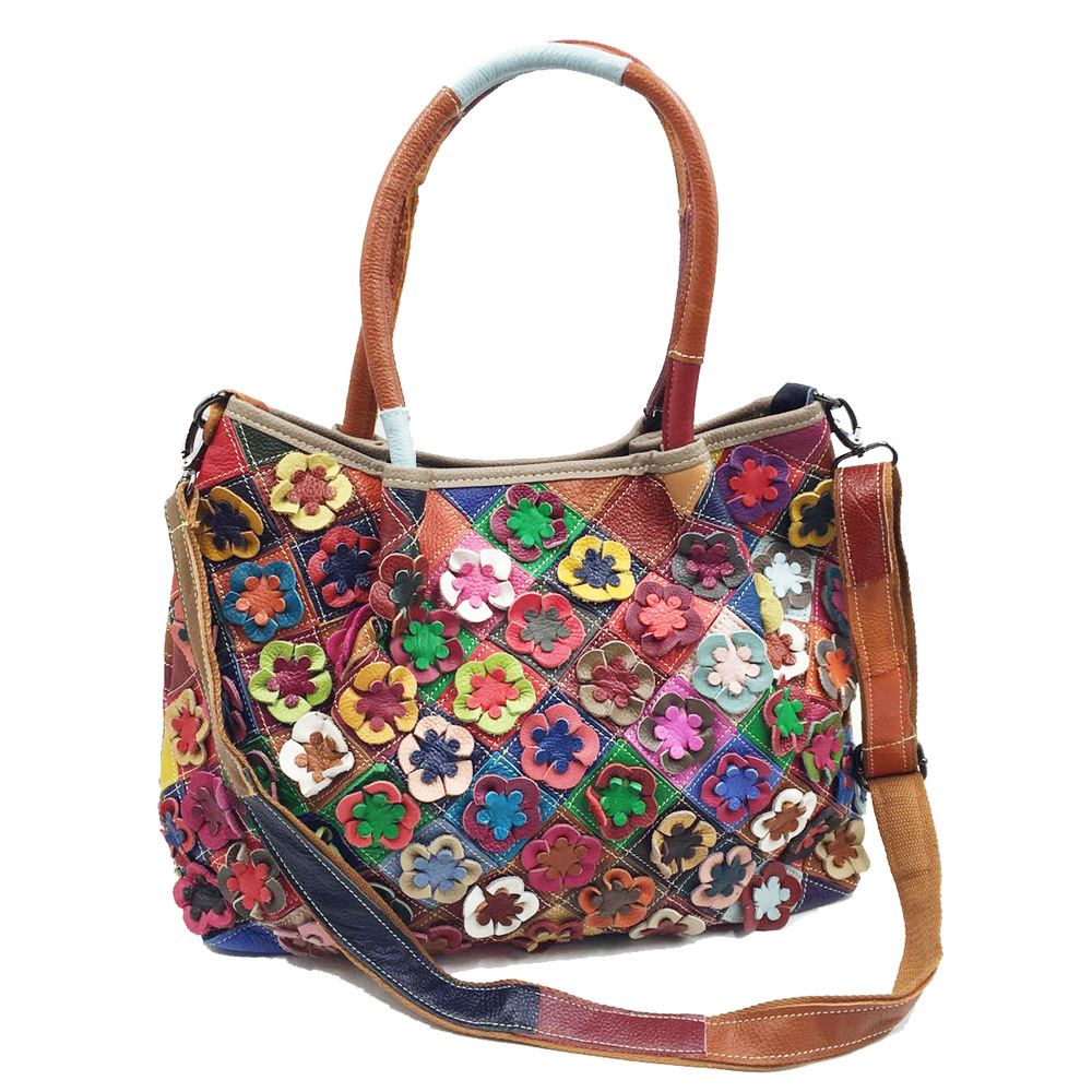 Sac à main oversize en cuir vé - Leatherwork Flowers avis et prix