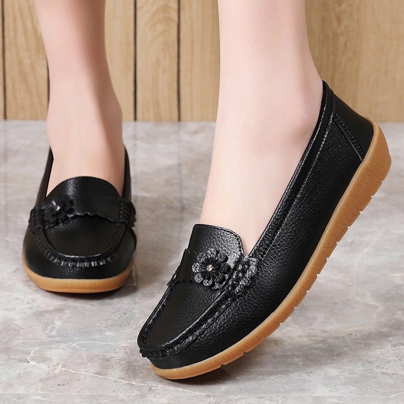 Mocassins en cuir de couleur u - Leatherwork Flowers avis et prix